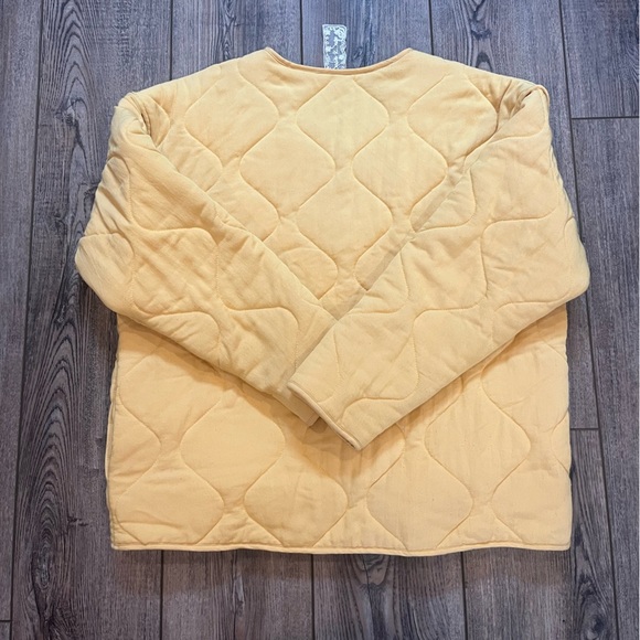 Sadie & Sage Yellow Quilted Snap Button Jacket – Size L - Picture 5 of 10